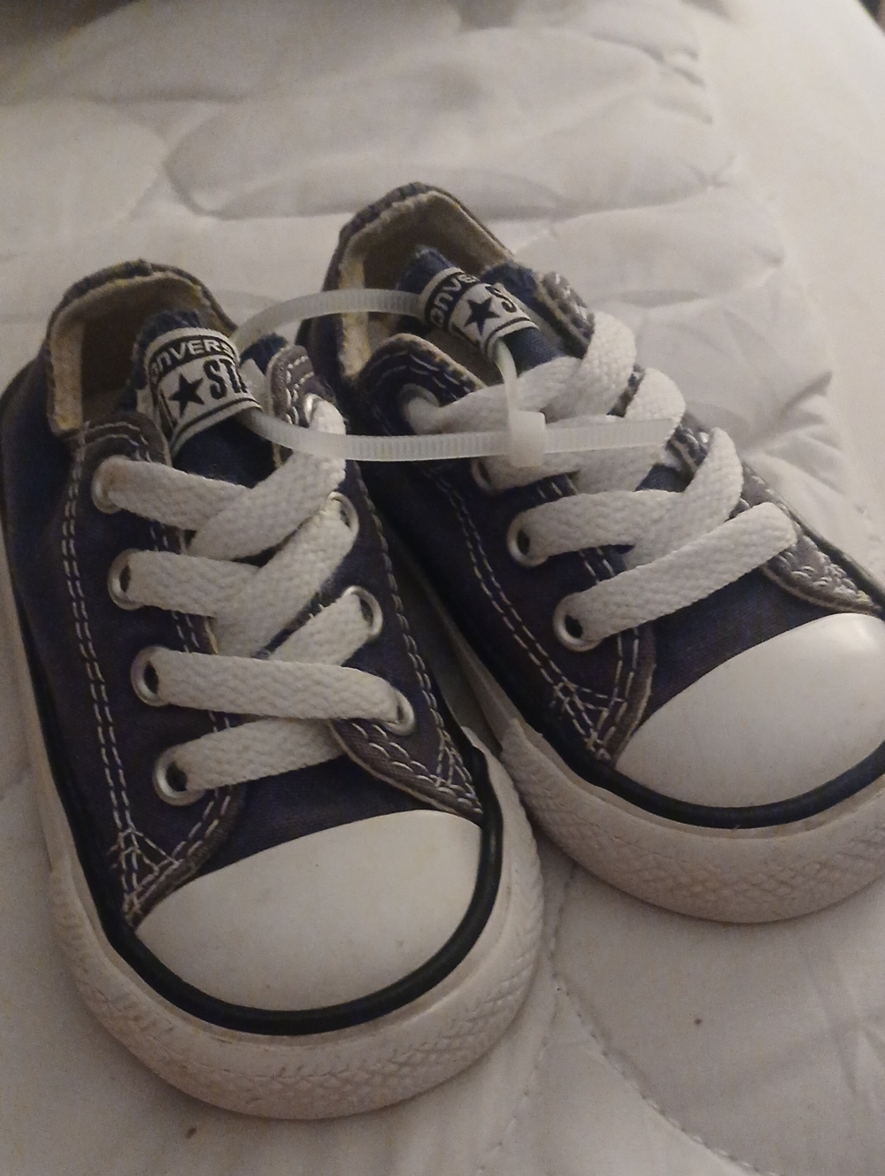 Converse Kids Low-Top Sneakers in Navy and White